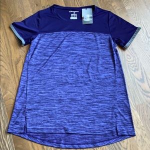 Women’s NEW Champion purple tee, size Medium